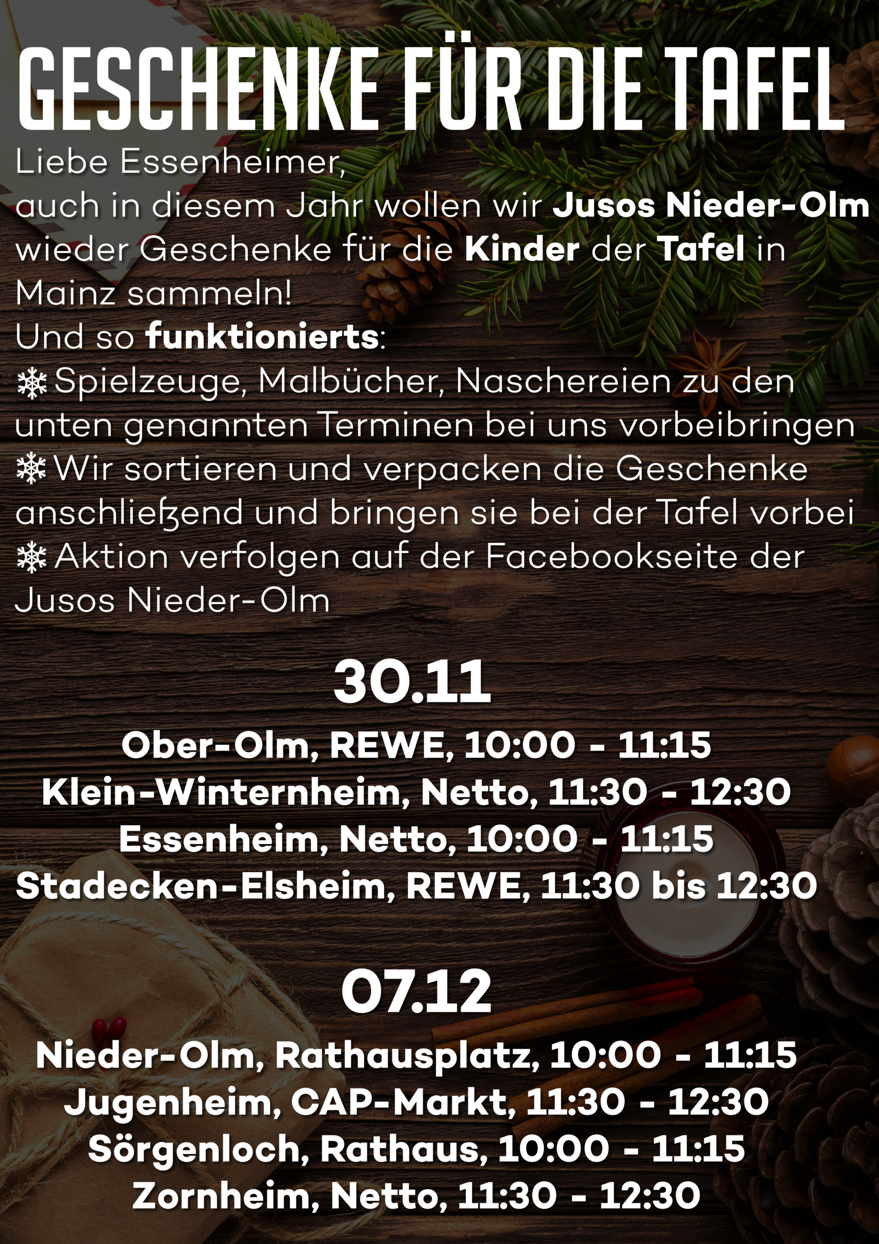 Geschenke Fur Die Tafel Spd Essenheim